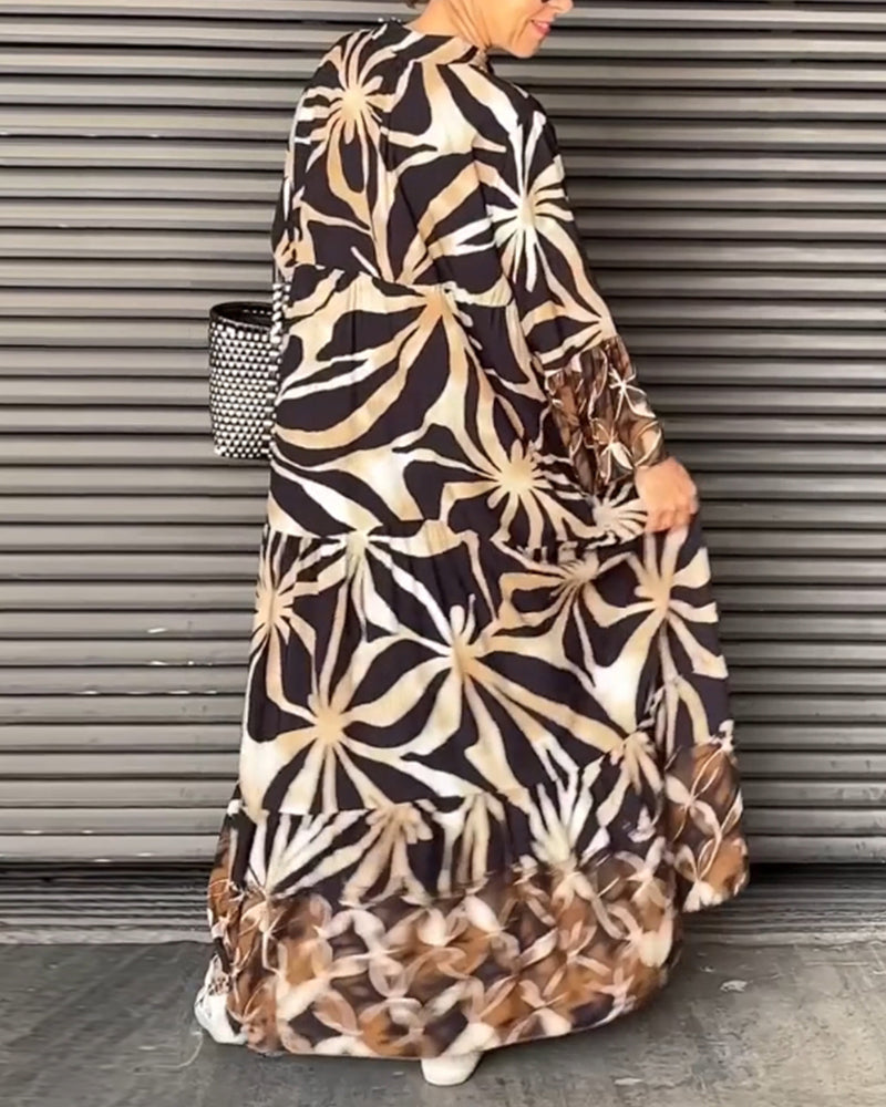 Raquel Timeless Loose Dress with Print Premium Wardrobe Essential