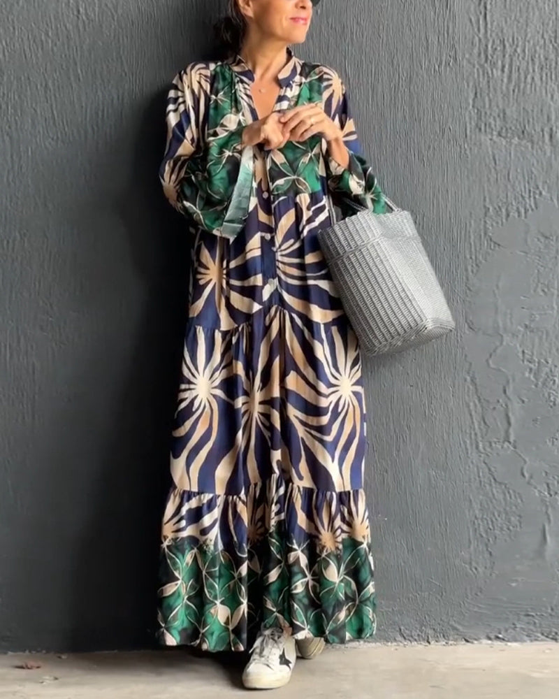 Raquel Timeless Loose Dress with Print Premium Wardrobe Essential