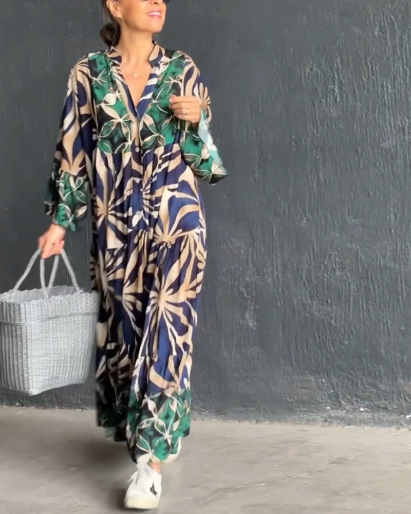 Raquel Timeless Loose Dress with Print Premium Wardrobe Essential