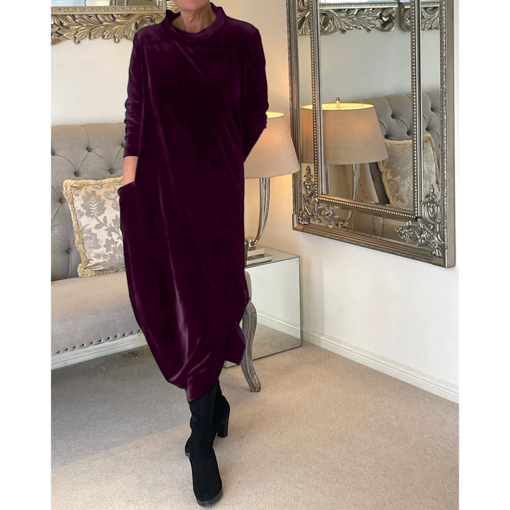 Galatea Chic Dress with Pockets Evening Wear Edit