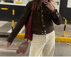 Retro Tassel Beaded Zipper Jacket