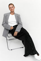 Glitter Sequin ALine Midi Skirt