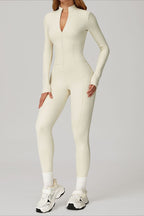 Fleece Lined Slim Thermal Yoga Workout Jumpsuit