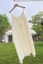 Vacation Linen Cotton Flowy Midi Dress