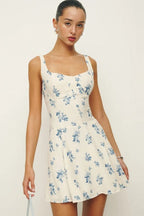 Floral Square Neck Work Dress