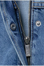 Belted Patchwork Denim Jacket
