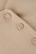 Button Front Knit WaistTie Mini Dress