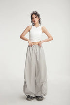 Balloon Drawstring Palazzo Pants