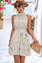 Ursula Elevated Floral Neckline Dress Chic Silhouette Collection