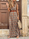 Vintage Sleeveless High waisted Bohemian Dress