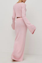 Bell Sleeve Cardigan Set Sweater Dress