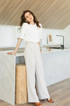 Business Essential Ivory Wide Slacks