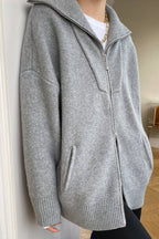 Oversized Open Collar Cardigan