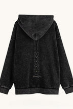 Skull Print Hooded Hoodie