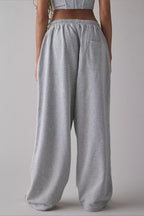 Long Embroidered Relaxed Knit Pants