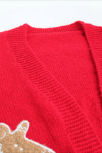 Cookie Character Cropped Knit Cardigan