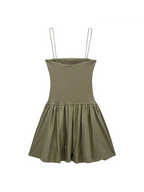 Iria Popelin-mini Dress Mit Puffrmeln for Women Day to Night Outfit