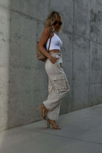Street Style Drawstring Cargo Pant