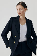 Elegant Black Office Career Chic Blazer