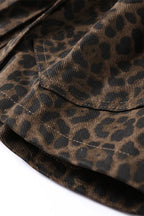 Leopard Lapel Belted Jacket