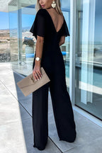 Devoted To You Bell Sleeve High Waist Jumpsuit