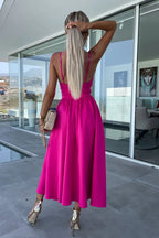 Genoveva Effortless Midi Dress with Cut Out Pockets Designer Edit