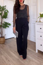 Timeless Pleated Wide-Leg Dense Silk Trousers