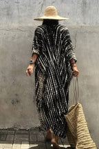 Multi-Color Tie-Dye Belted Open Front Beach Kimono
