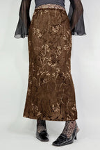 Vintage Knit Printed Pencil Skirt