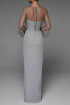 Retro Strapless Pearl Bodycon Wedding Dress