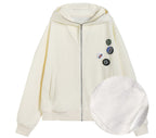 Zip Hooded Grey Coat