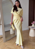 Sierra - Satin Two-Piece Skirt and Blouse Set