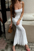 Elegant High Waist Bodycon Lace Dress