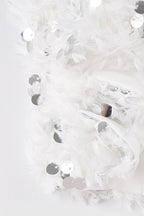 White Sequin Embellished Shorts