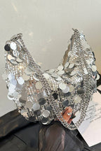 Streamer Sequin Chain Underarm Bag
