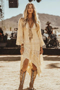 Vintage Prairie Ethnic Floral Breathable Casual Boho Dress