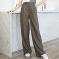 Business Essential Dark Khaki Wide Slacks
