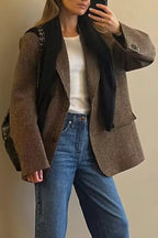 Houndstooth SingleBreasted Blazer