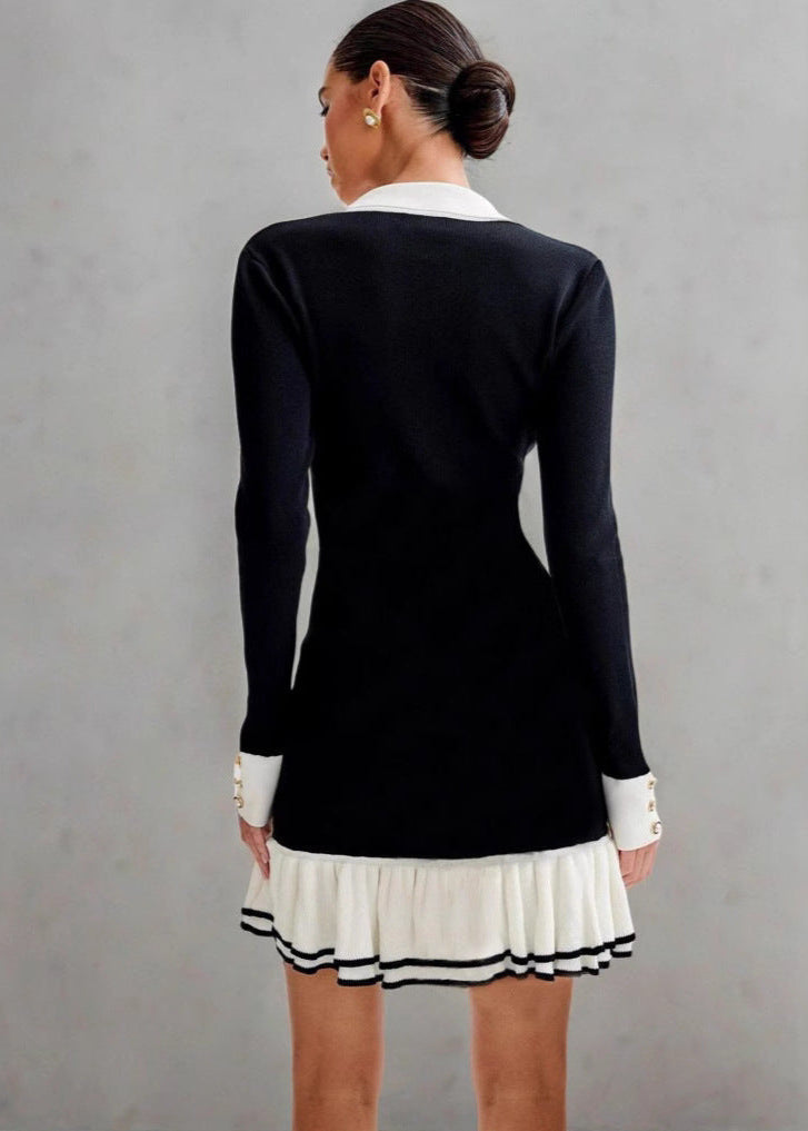 Celeste Contrast Trim Knit Dress