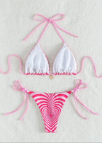 Heartwave - One-Piece Swimsuit with Optical Illusion Print