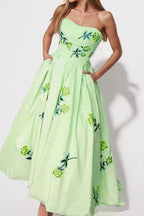 Sleeveless Strapless Maxi Party Dress