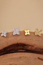 Fashionable Diamond Four-leaf Clover Earrings
