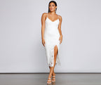 Seraphina Formal Sleeveless Lace Midi Dress