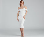 Sheila Crepe Corset Midi Formal Dress