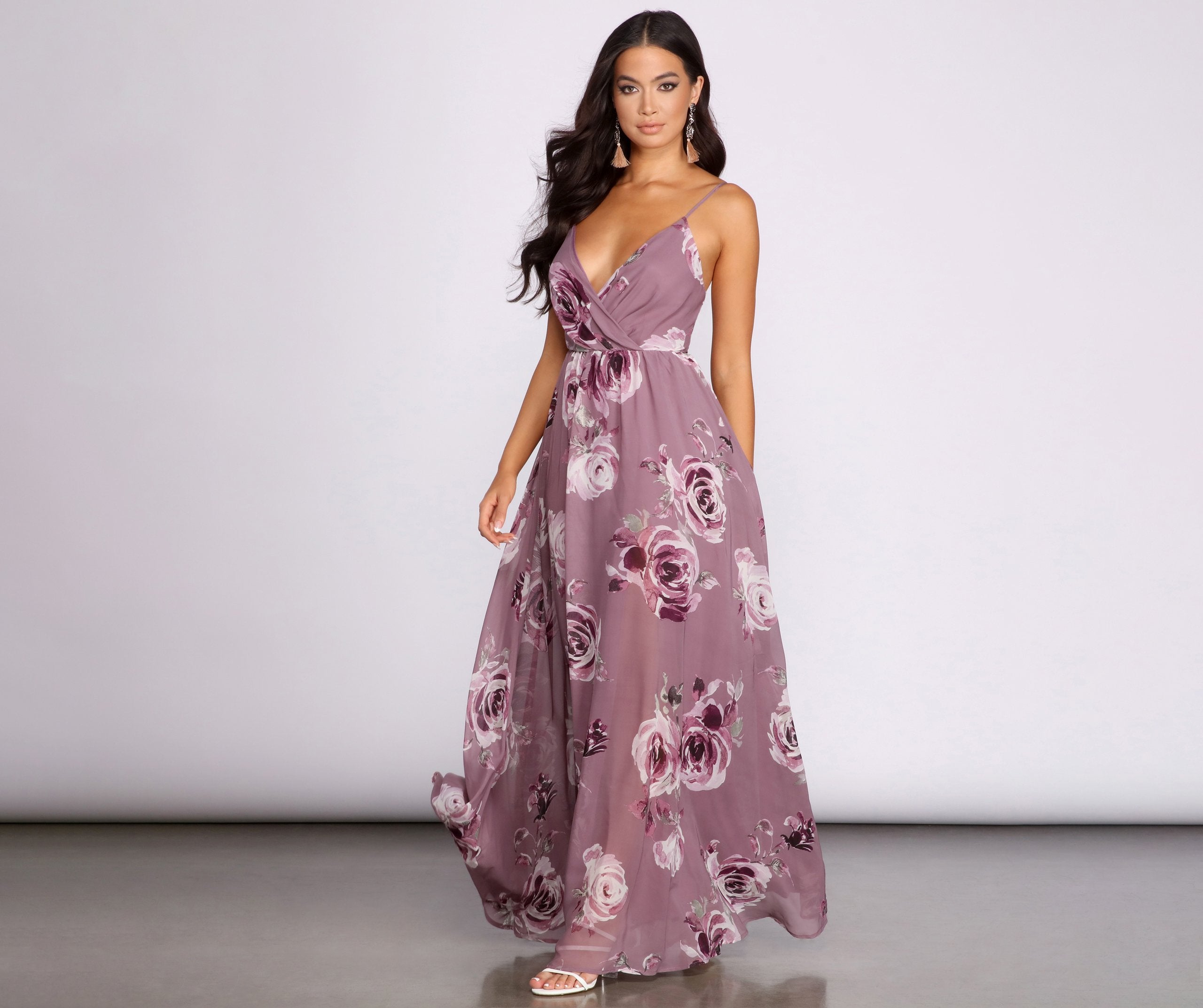Hila Floral Chiffon A Line Dress