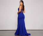 Leighton Formal Lace Up Crepe Dress