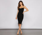 Leann Formal Ruched Knit Dress