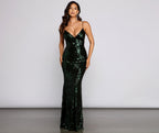 Serena Sequin Mesh Mermaid Dress