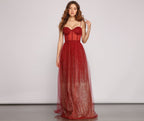 Cressida Formal Glitter A Line Dress