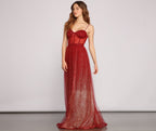 Cressida Formal Glitter A Line Dress